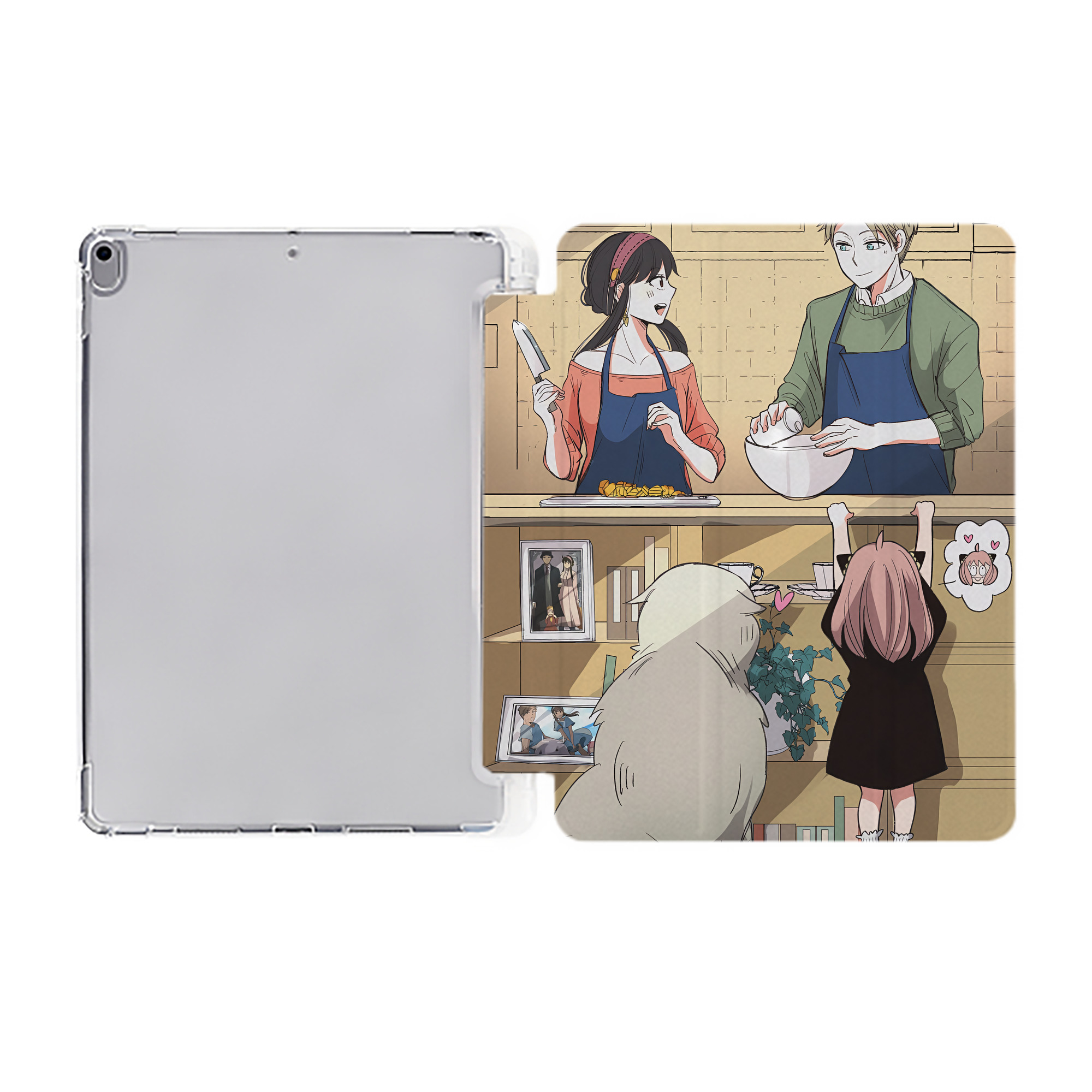 （画像用） SPY×FAMILY间谍家家酒 IPad ケース ペン収納付き 三つ折りスタンド PUレザー×シリコン 対応機種9.5/10.5/10.9インチ